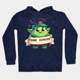 Cute Ogre Achiever Illustration Hoodie